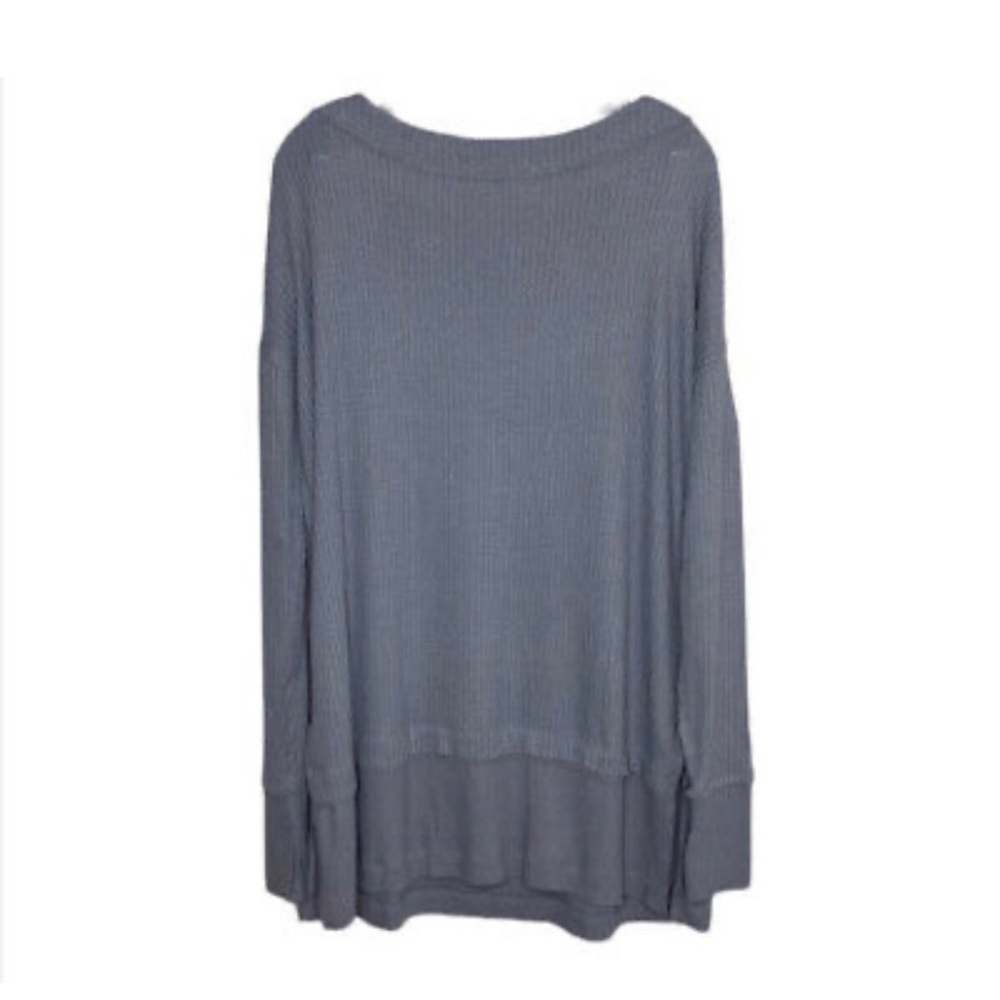WeThe Free Grey Waffle Knit Thermal Tunic Oversized Sz S